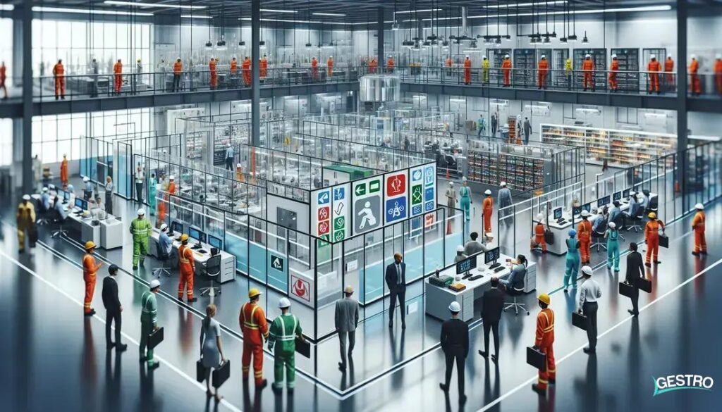 Dispositivos, barreiras físicas, sistemas de ventilação e outras medidas de segurança implementadas no ambiente de trabalho para proteger um grupo de trabalhadores contra riscos à saúde e à segurança, reduzindo a exposição a perigos e minimizando o impacto de acidentes.